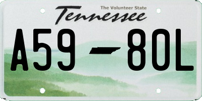 TN license plate A5980L