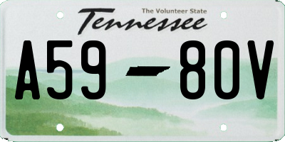 TN license plate A5980V