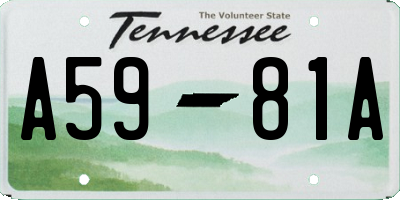 TN license plate A5981A