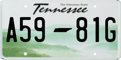TN license plate A5981G
