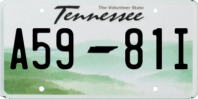 TN license plate A5981I