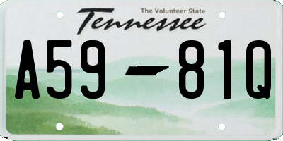 TN license plate A5981Q