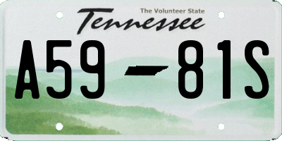 TN license plate A5981S