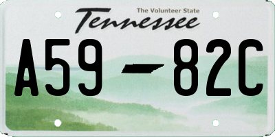 TN license plate A5982C