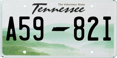 TN license plate A5982I