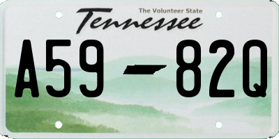 TN license plate A5982Q