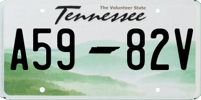 TN license plate A5982V