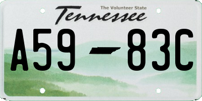 TN license plate A5983C