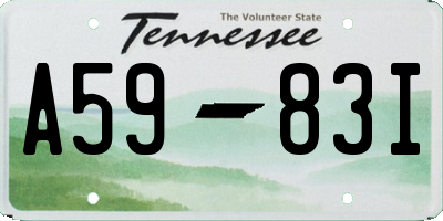 TN license plate A5983I