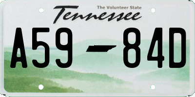TN license plate A5984D