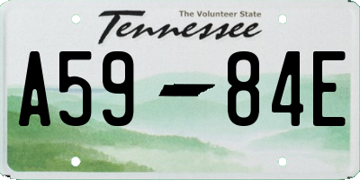 TN license plate A5984E