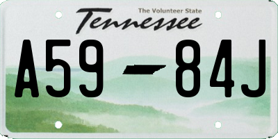 TN license plate A5984J
