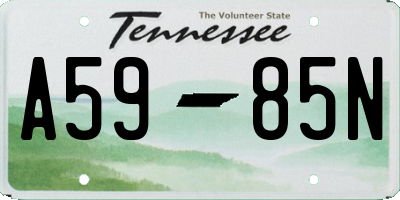 TN license plate A5985N