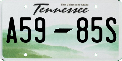 TN license plate A5985S