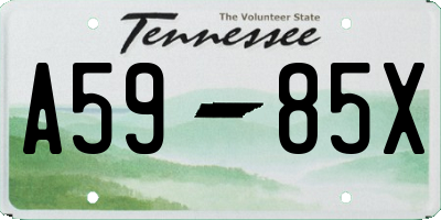 TN license plate A5985X