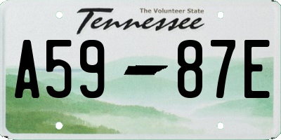 TN license plate A5987E