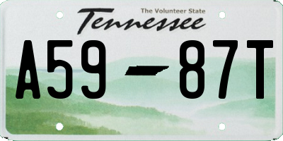 TN license plate A5987T