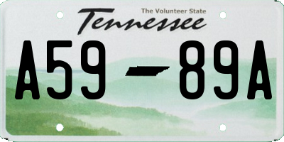TN license plate A5989A