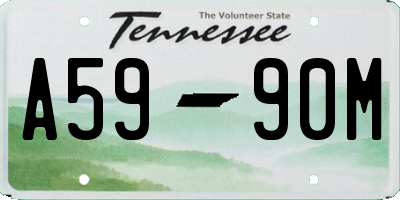 TN license plate A5990M