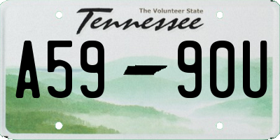 TN license plate A5990U