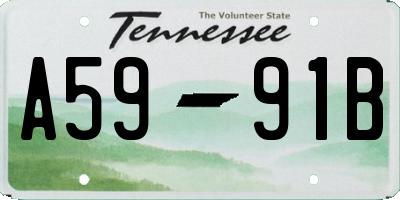 TN license plate A5991B