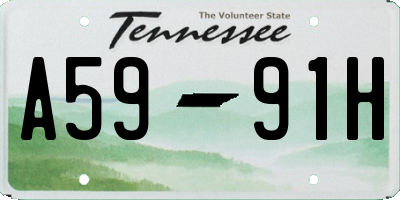 TN license plate A5991H