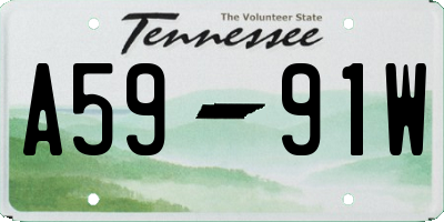 TN license plate A5991W