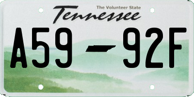 TN license plate A5992F