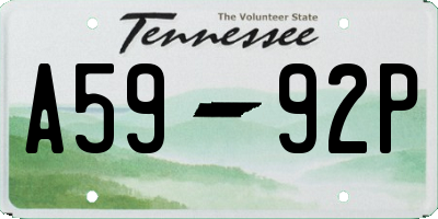 TN license plate A5992P
