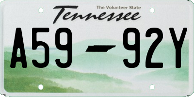 TN license plate A5992Y