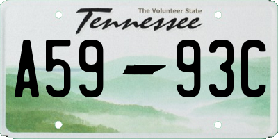 TN license plate A5993C