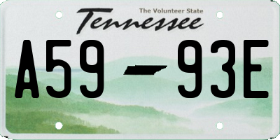 TN license plate A5993E