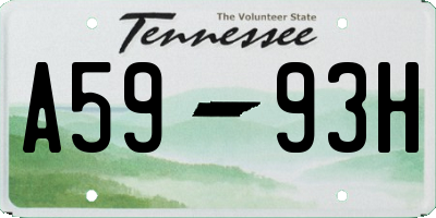 TN license plate A5993H