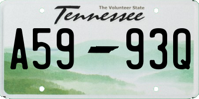 TN license plate A5993Q