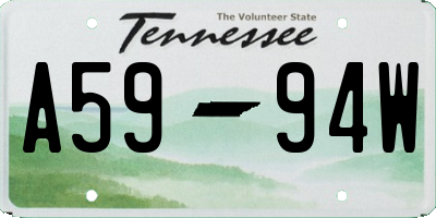 TN license plate A5994W