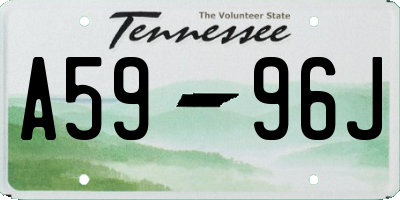 TN license plate A5996J