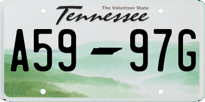 TN license plate A5997G