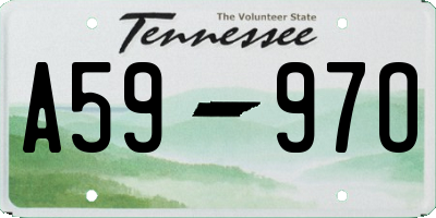 TN license plate A5997O