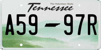 TN license plate A5997R