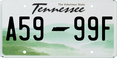 TN license plate A5999F