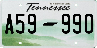 TN license plate A5999O