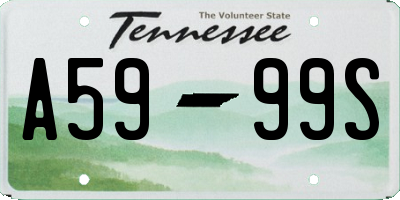 TN license plate A5999S