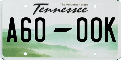 TN license plate A6000K