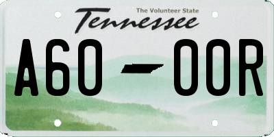 TN license plate A6000R