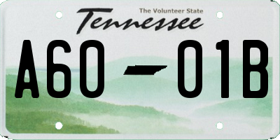 TN license plate A6001B