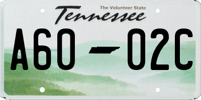 TN license plate A6002C