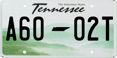 TN license plate A6002T