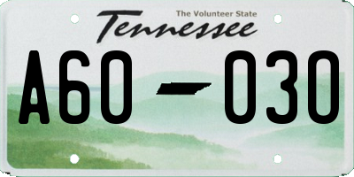 TN license plate A6003O