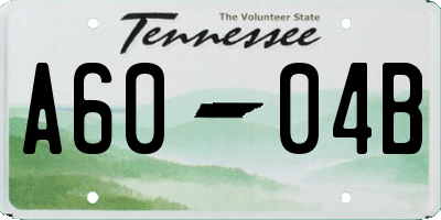 TN license plate A6004B