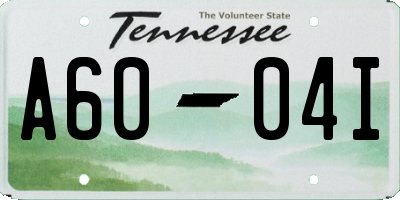 TN license plate A6004I
